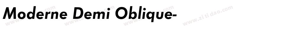 Moderne Demi Oblique字体转换
